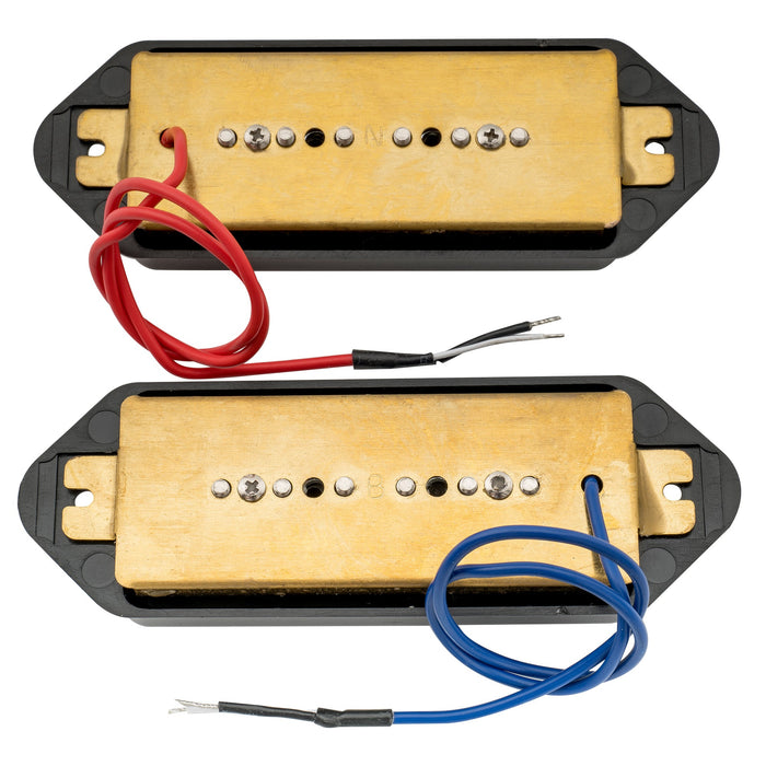 Part of wilkinson m series low gauss iconic sound ceramic p90 dogear style single coil pickups set for sg lp style electric guitar mx1763bkmx1764bk