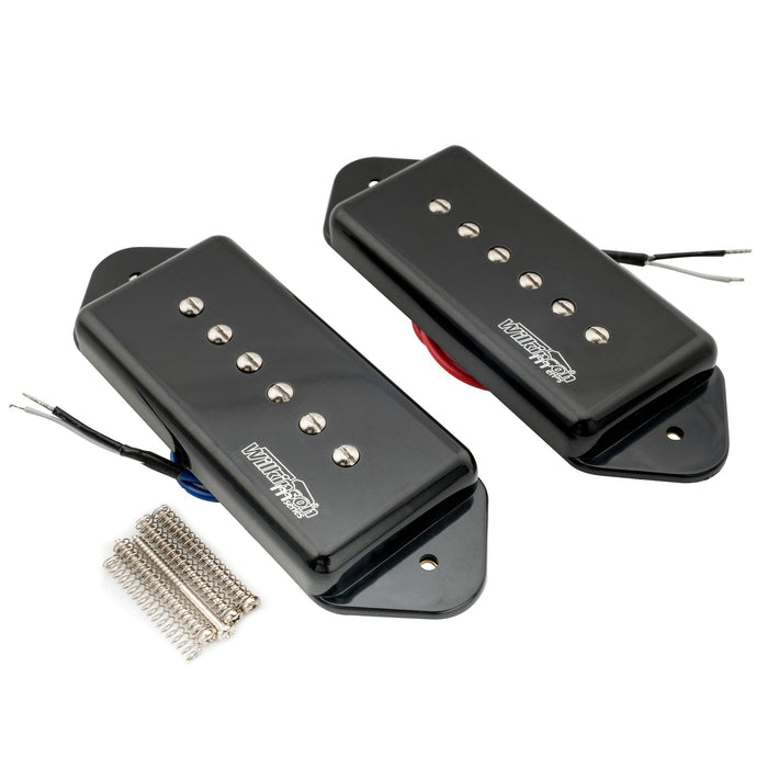 wilkinson m series low gauss iconic sound ceramic p90 dogear style single coil pickups set for sg lp style electric guitar mx1763bkmx1764bk details