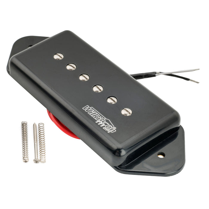 wilkinson m series low gauss iconic sound ceramic p90 dogear style single coil neck pickup for sg lp style electric guitar mx1763bk details