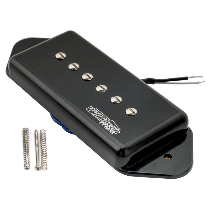 wilkinson m series low gauss iconic sound ceramic p90 dogear style single coil bridge pickup for sg lp style electric guitar mx1764bk details