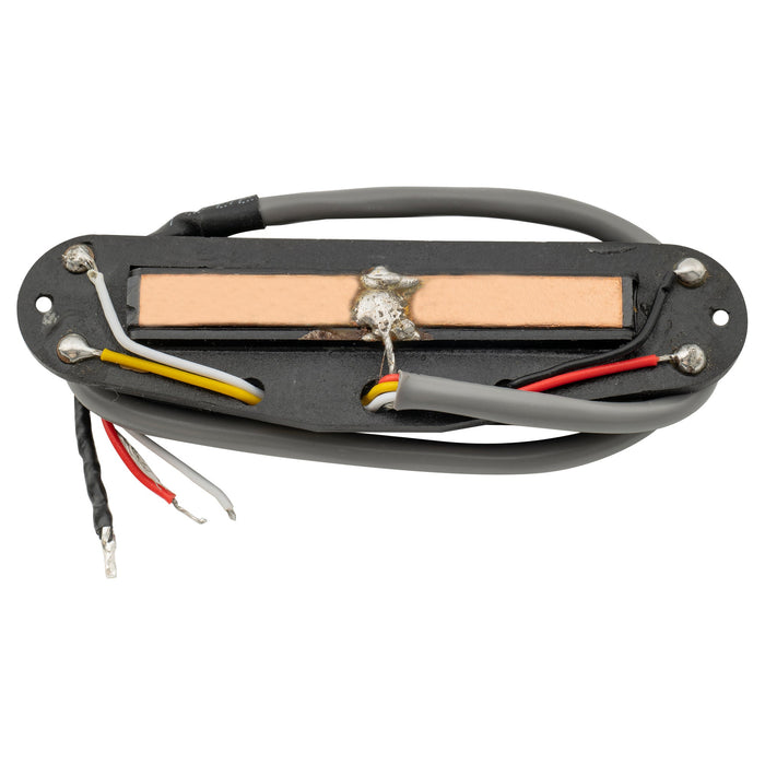 Part of wilkinson m series low gauss rail blade ceramic single coil sized humbucker neck pickup for strat style electric guitar mx1765bk