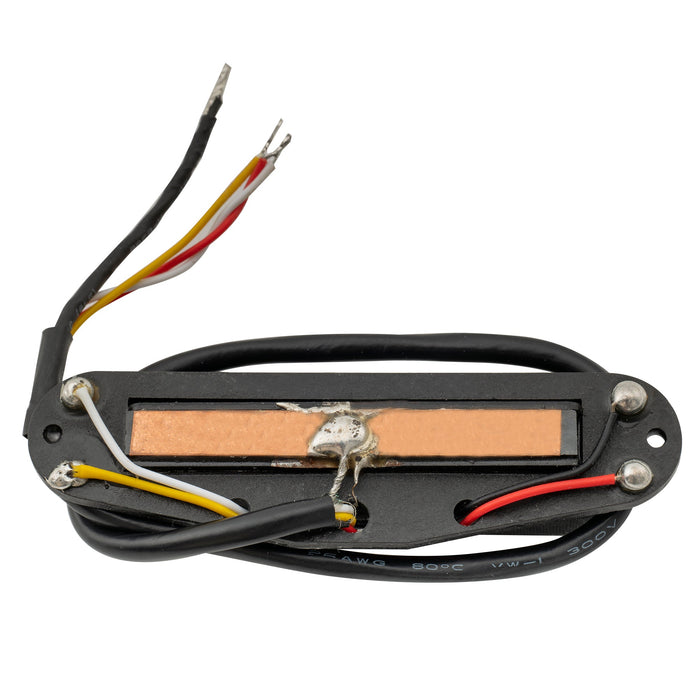 Part of wilkinson m series low gauss rail blade ceramic single coil sized humbucker bridge pickup for strat style electric guitar mx1767bk