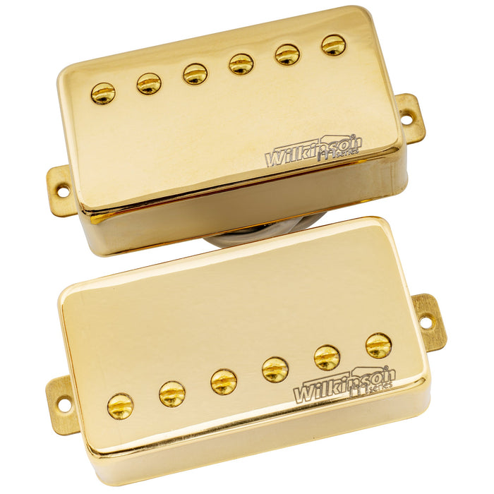 wilkinson m series classic tone ceramic covered humbucker pickups set for lp style electric guitar mx1768crmx1769cr, gold