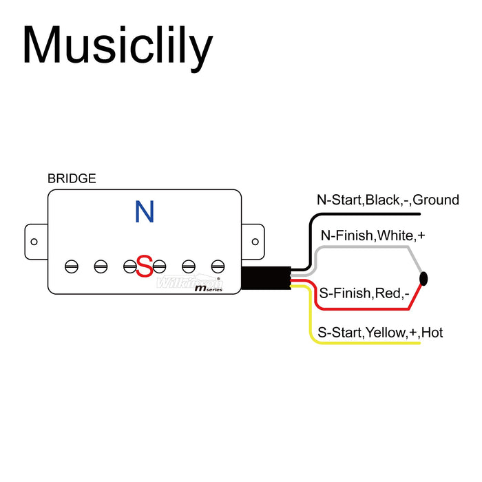 Size of wilkinson m series classic tone ceramic covered humbucker bridge pickup for lp style electric guitar mx1769cr