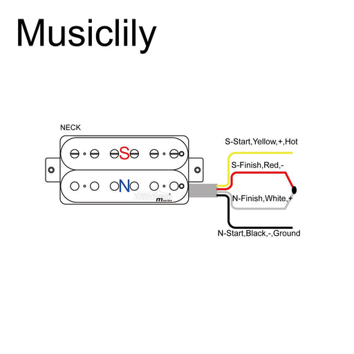 Size of wilkinson m series classic tone ceramic overwound open style humbucker neck pickup for electric guitar mx1770bk