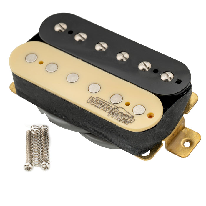 Pastilla humbucker de mástil de estilo abierto con bobinado cerámico de tono clásico Wilkinson Serie M para guitarra eléctrica