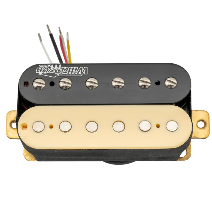 Pastilla de puente humbucker de estilo abierto con bobinado cerámico de tono clásico Wilkinson Serie M para guitarra eléctrica