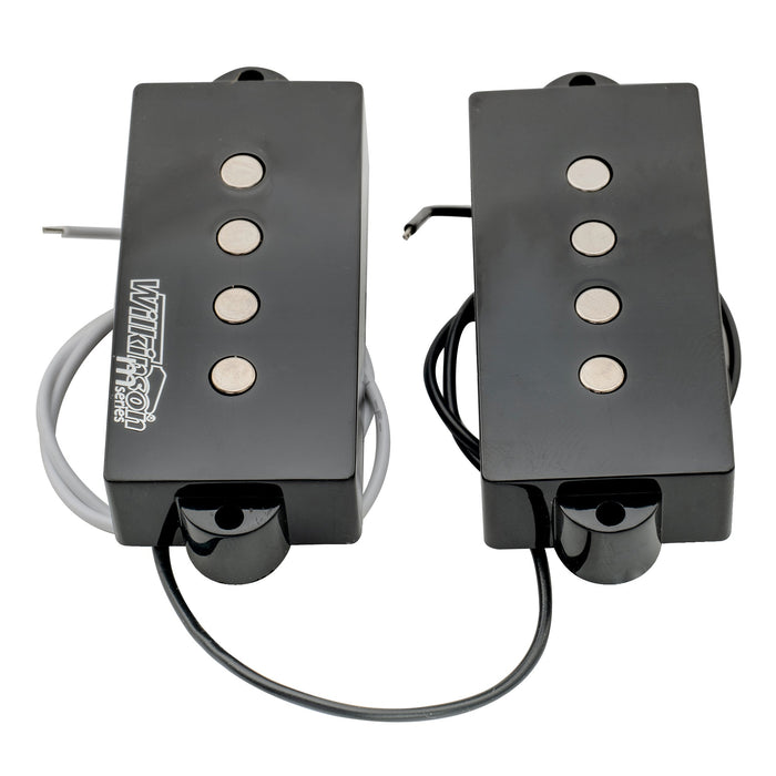 detail of wilkinson m series variable gauss ceramic traditional precision bass humbuckers pickups set for pb style electric bass mx1772