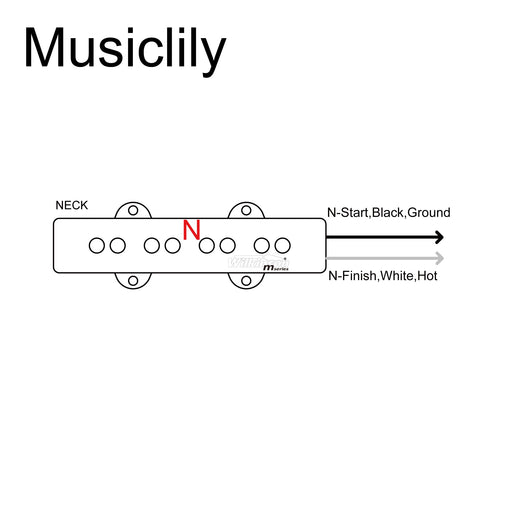 Size of wilkinson m series variable gauss ceramic traditional jazz bass neck pickup for jb style electric bass mx1773