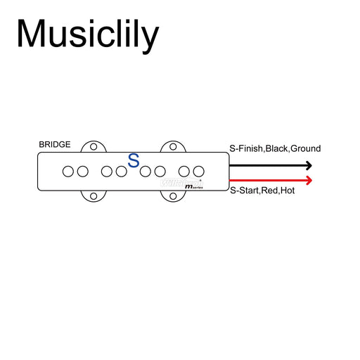 Size of wilkinson m series variable gauss ceramic traditional jazz bass bridge pickup for jb style electric bass mx1774