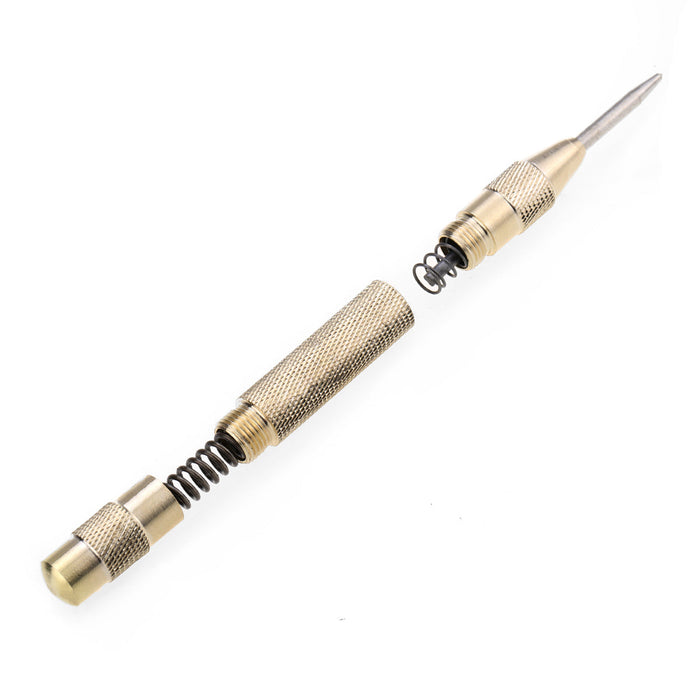 Part of musiclily basic 130mm length brass automatic center pin punch adjustable spring loaded drill hole wood hand tool for guitar repair mx1785