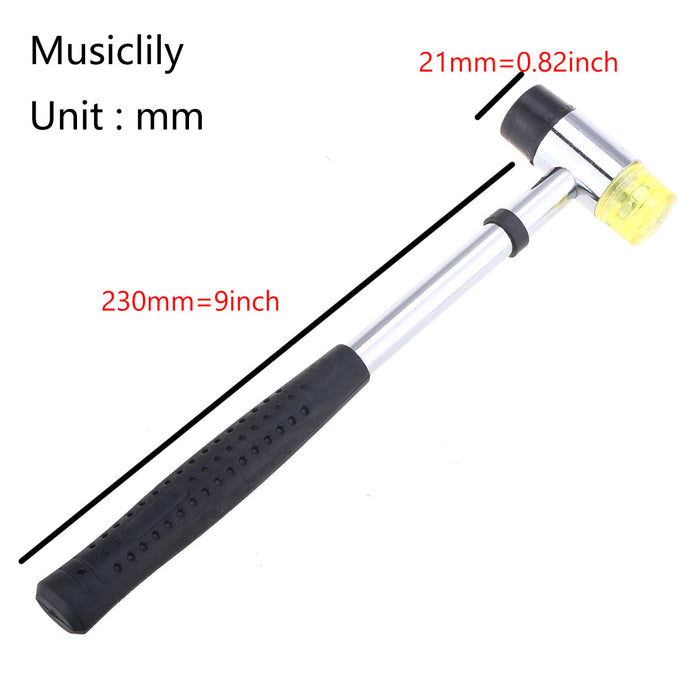 Dimensions of musiclily basic 250mm length double headed fret hammer rubber dual face fretting wire mallet for guitar bass ukulele banjo mandolin mx1788