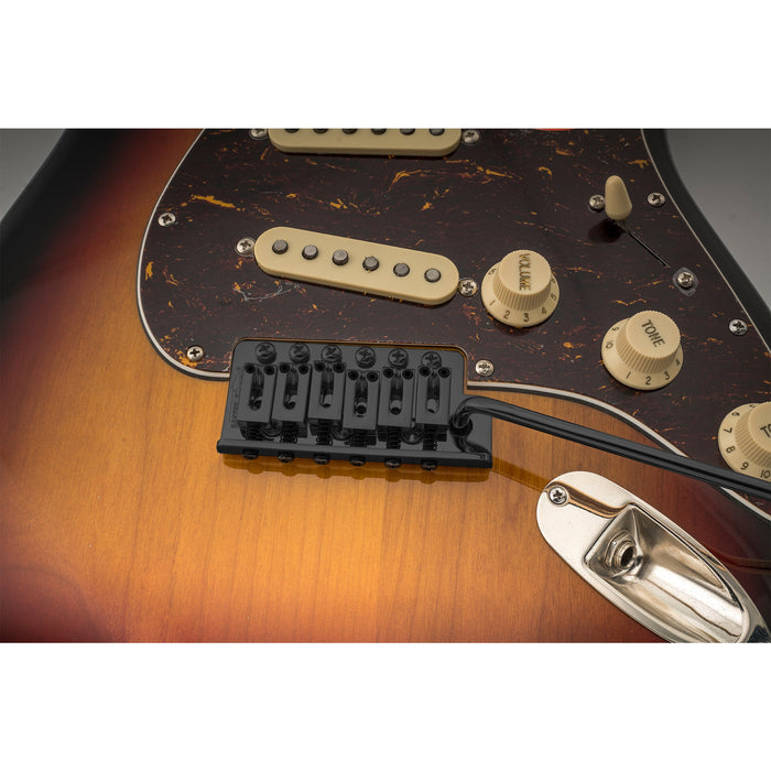 Application of wilkinson m series 54mm2 1 8 inch string spacing 6 screw modern style saddle guitar tremolo bridge with push in arm 36mm block for strat style electric guitar mx1793p