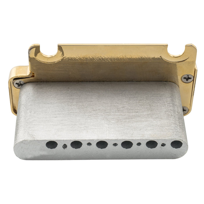 Puente de trémolo para guitarra Wilkinson Serie M de 52,5 mm (2-1/16 pulgadas) de bloque completo ST, brazo de inserción de 2 puntos para guitarra eléctrica estilo Fender Strat estándar americano o profesional