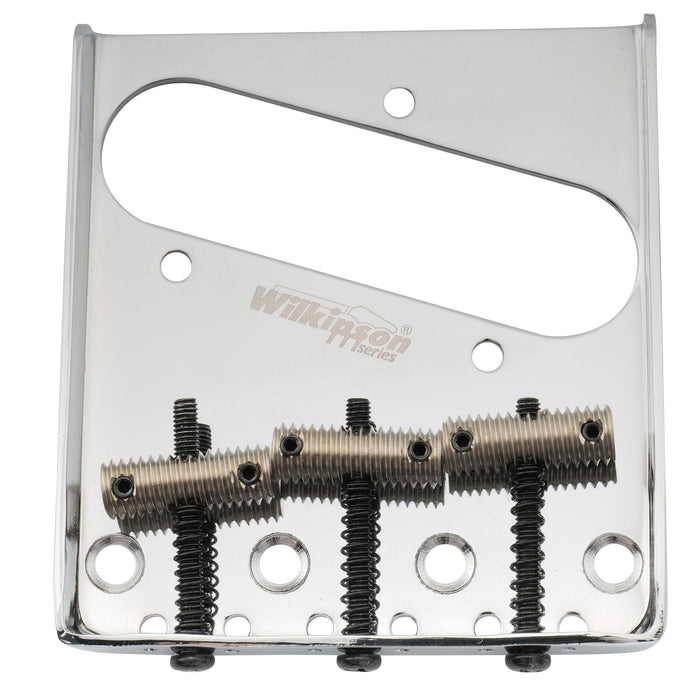 wilkinson m series 54mm2 1 8 inch threaded ashtray style bridge 3 saddles for tele style guitar mx1812p