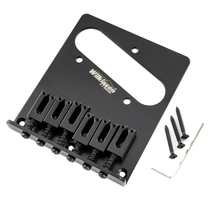 detail of wilkinson m series 52 5mm2 1 16 inch guitar bridge with 6 modern style saddles for tele style electric guitar mx1814p