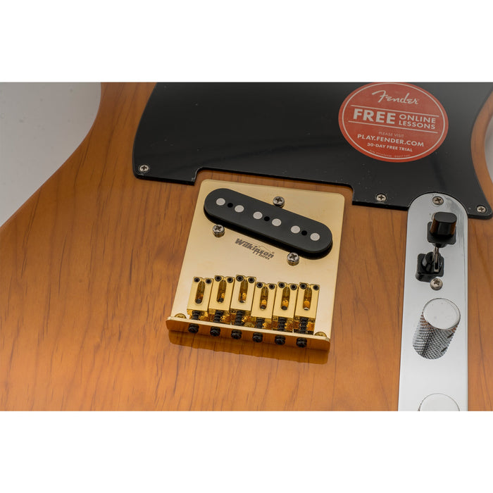 Chevalet de guitare Wilkinson série M 52,5 mm (2-1/16 pouces) avec 6 pontets de style moderne pour guitare électrique de style Telecaster