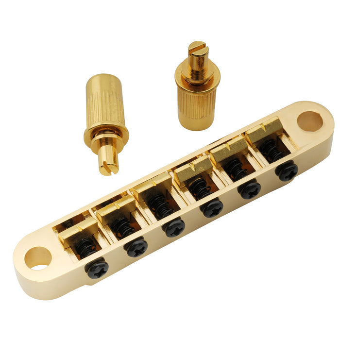 Puente Tune-O-Matic de estilo amplio con espaciado entre cuerdas de 52 mm (2-3/64 pulgadas) para guitarra eléctrica estilo LP SG.