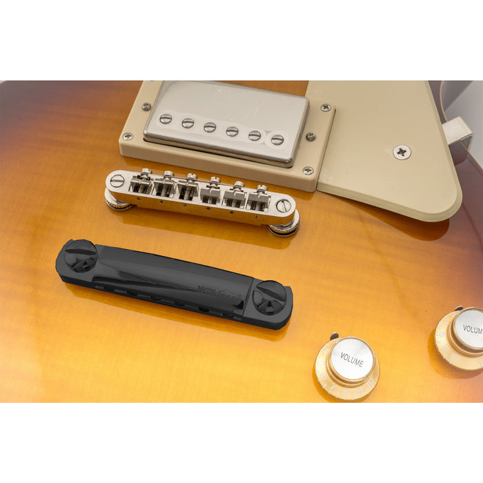 Application of wilkinson m series 52mm2 3 64 inch string spacing stop tailpiece for lp sg style electric guitar mx1817p