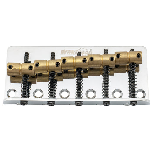 wilkinson m series wob51 72mm2 53 64 inch top loading 5 string fixed bass bridge vintage brass saddles for precision bass and jazz bass mx1822cr