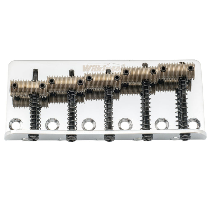 wilkinson m series wob51t 72mm2 53 64 inch top loading 5 string fixed bass bridge threaded saddles for precision bass and jazz bass mx1823cr
