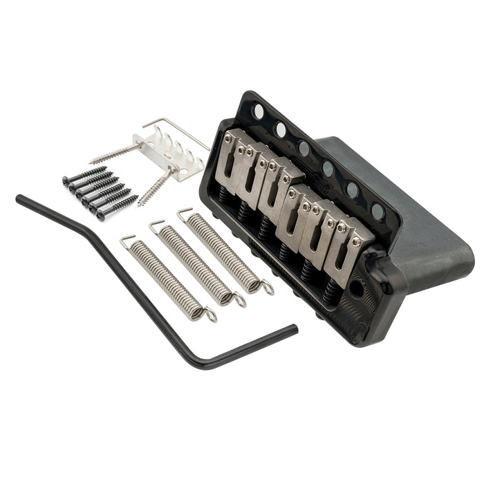 wilkinson wvpc sb 54mm2 1 8 inch stainless steel saddles 6 hole guitar tremolo bridge with full solid steel block for import strat and japan strat style electric guitar mx1834p
