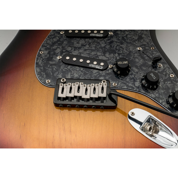 Application of wilkinson wvp2 sb 54mm 2 point stainless steel saddles tremolo bridge with full steel block for japan korea import strat electric guitar mx1835p