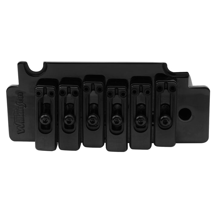 Part of wilkinson wvs50k 54mm 2 point locking saddle tremolo bridge with full steel block for squier style strat electric guitar mx1838p