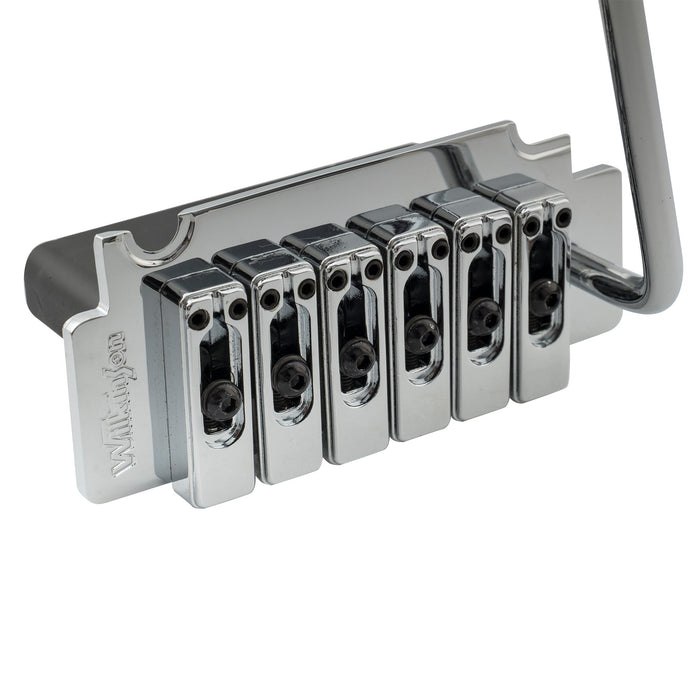 Wilkinson WVS50K 弦ピッチ10.8mm 2点支持 ロック式サドル トレモロユニット ブリッジ 鋼製ブロック Squier Stratストラトエレキギター用 ブラック