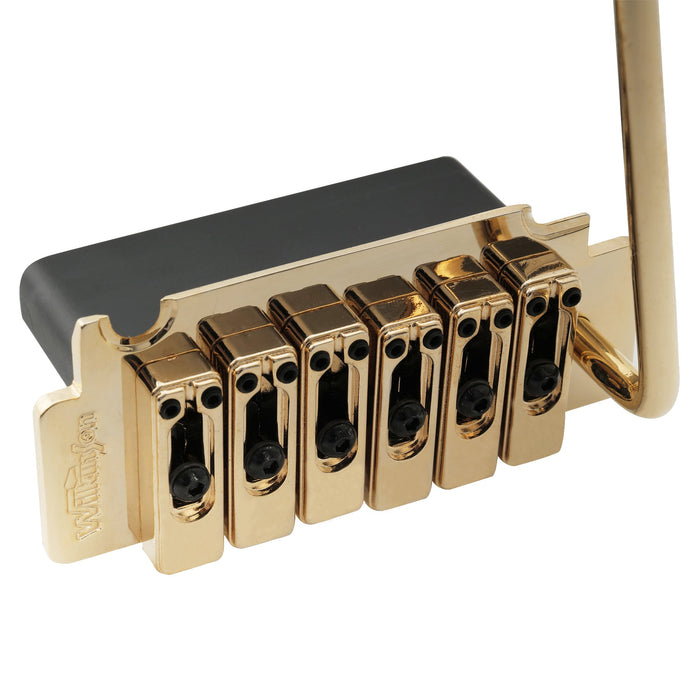 Wilkinson WVS50K 弦ピッチ10.8mm 2点支持 ロック式サドル トレモロユニット ブリッジ 鋼製ブロック Squier Stratストラトエレキギター用 ブラック