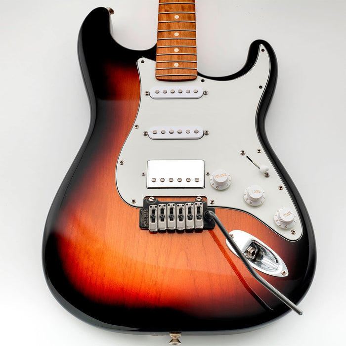 Usage show of wilkinson wvs50iik 52 5mm2 1 16 inch 2 point stainless steel saddles tremolo bridge with full steel block for usa mexico japan korea strat electric guitar mx1839p