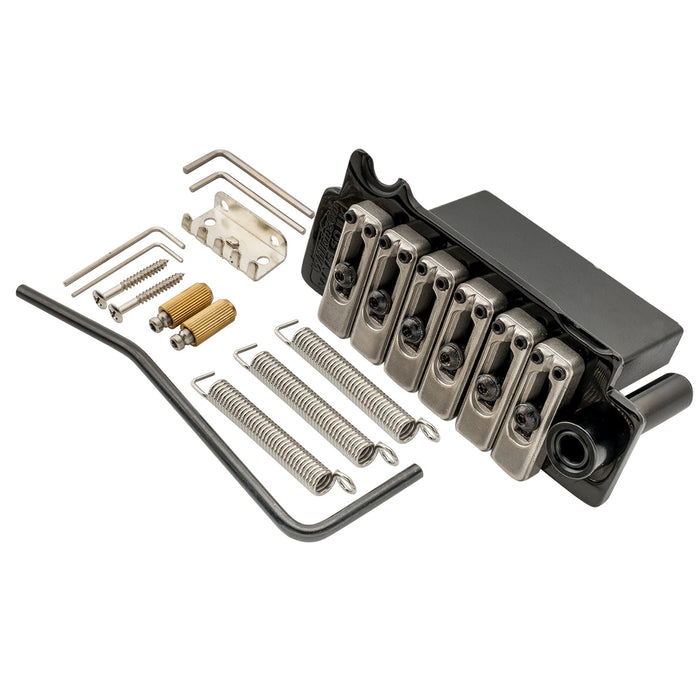 wilkinson wvs50iik 52 5mm2 1 16 inch 2 point stainless steel saddles tremolo bridge with full steel block for usa mexico japan korea strat electric guitar mx1839p, black