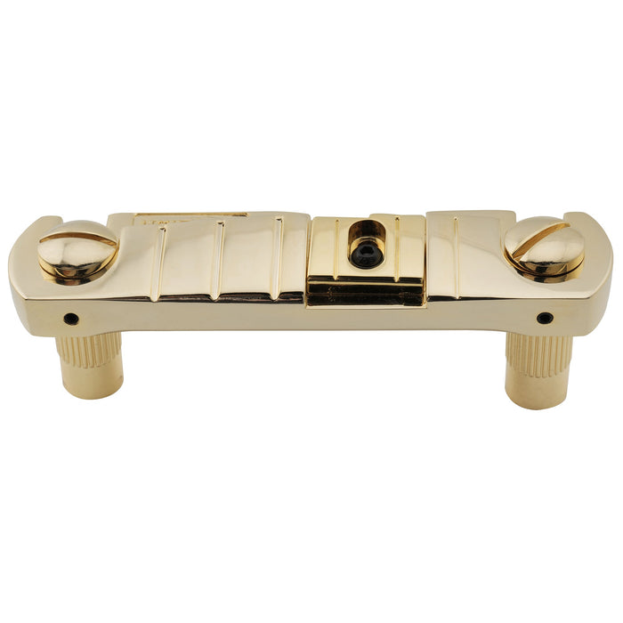 wilkinson gtb 52mm2 3 64 inch adjustable intonated wraparound bridge tailpiece for lp style electric guitar mx1840p, gold