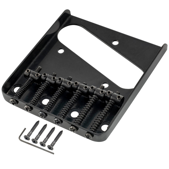 musiclily pro 54mm string spacing 6 saddles ash tray bridge for tele style electric guitar mx1841p