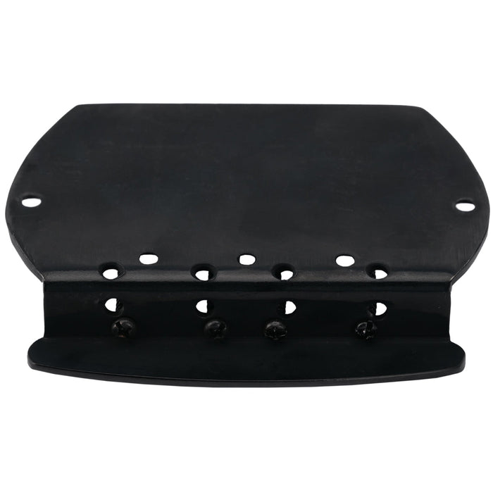 detail of musiclily pro 57mm2 1 4 inch dual load 4 string bass bridge for music man style bass mx1845p