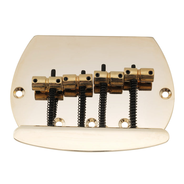 musiclily pro 57mm2 1 4 inch dual load 4 string bass bridge for music man style bass mx1845p, gold