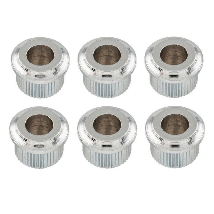 musiclily pro steel vintage modern 6mm to 10mm guitar tuner conversion bushings tuning pegs adapter ferrules mx1846 6p, chrome