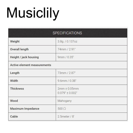 Dimensions of kna ng 1 portable piezo pickup for nylon string classical guitar mx1853