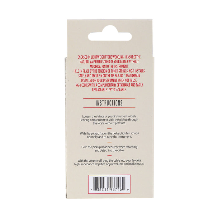 kna ng 1 portable piezo pickup for nylon string classical guitar mx1853 detailed image