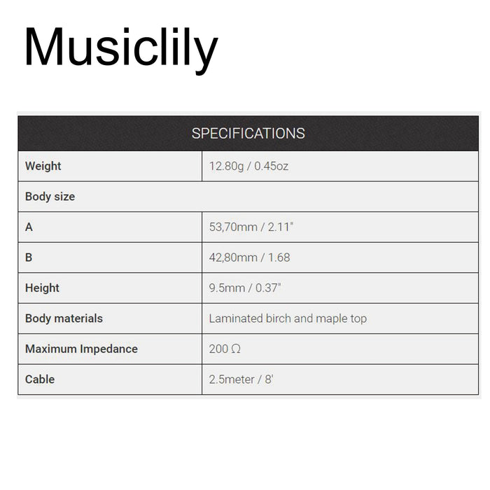 Dimensions of kna ap 1 universal portable piezo pickup for guitar ukulele and other acoustic instruments mx1855