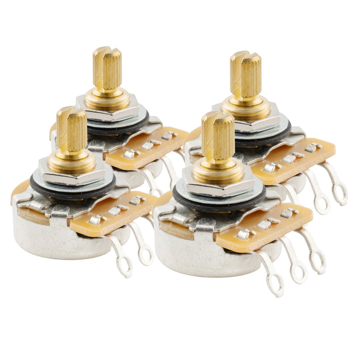 cts 450g a250k pot brass short split shaft 1 4 inch 10 audio taper potentiometer for electric guitar bass mx1860, 4 pcs