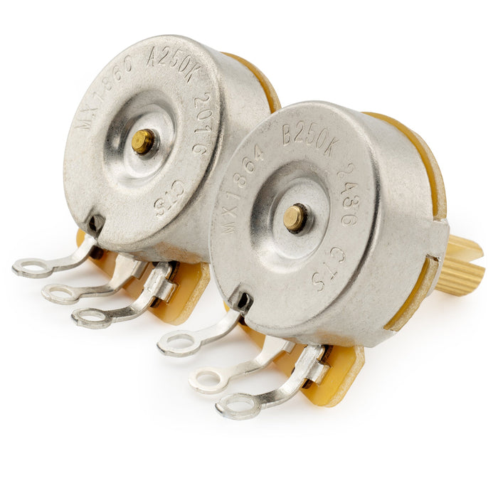 Part of cts 450g a250k b250k pots brass short split shaft 1 4 inch 10 audio linear taper potentiometers for electric guitar bass set of mx1860mx1864