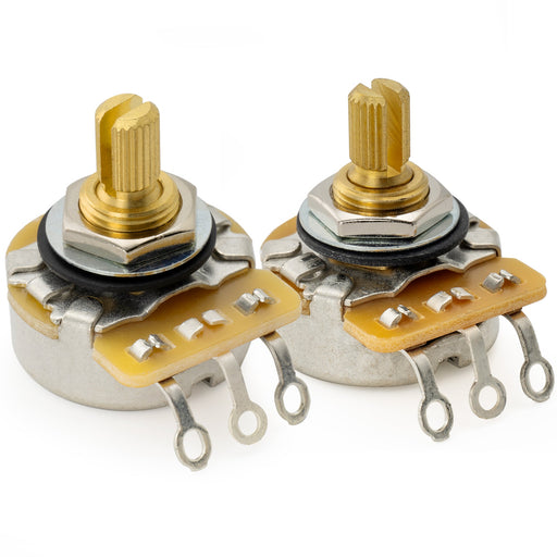 cts 450g a250k b250k pots brass short split shaft 1 4 inch 10 audio linear taper potentiometers for electric guitar bass set of mx1860mx1864