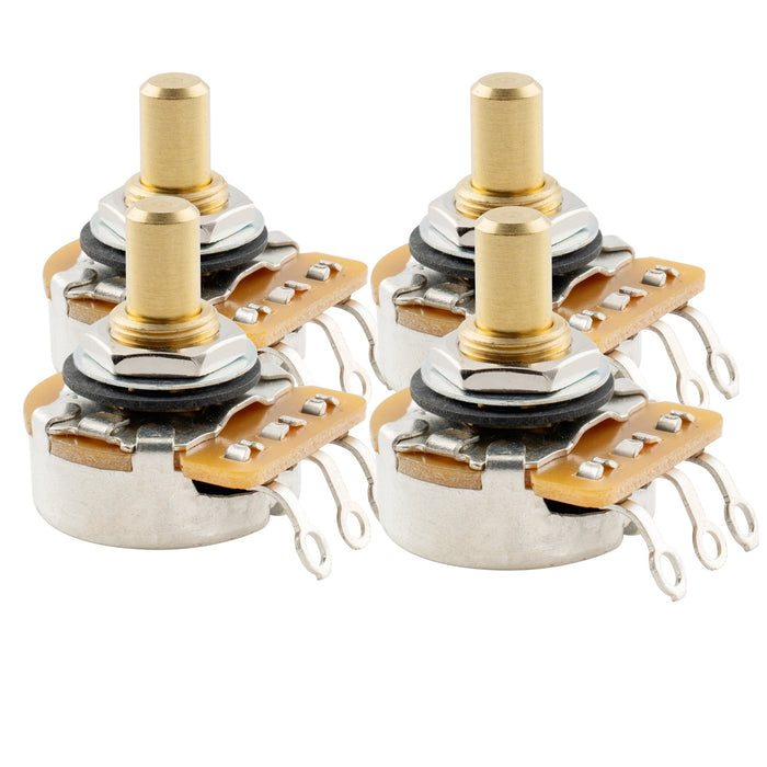 cts 450g a250k pot brass solid short shaft 1 4 inch 10 audio taper potentiometer for electric guitar bass mx1861, 4 pcs