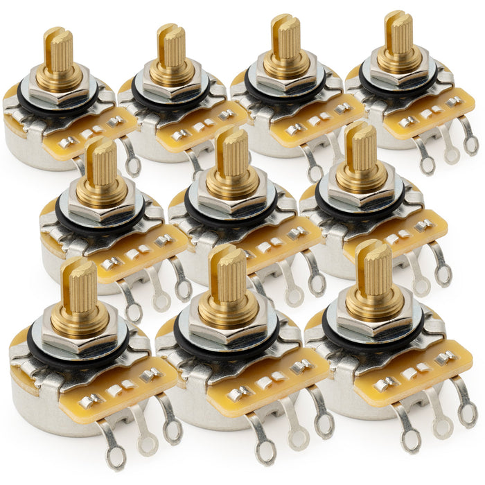cts 450g b250k pot brass short split shaft 1 4 inch 10 linear taper potentiometer for electric guitar bass mx1864, 10 pcs