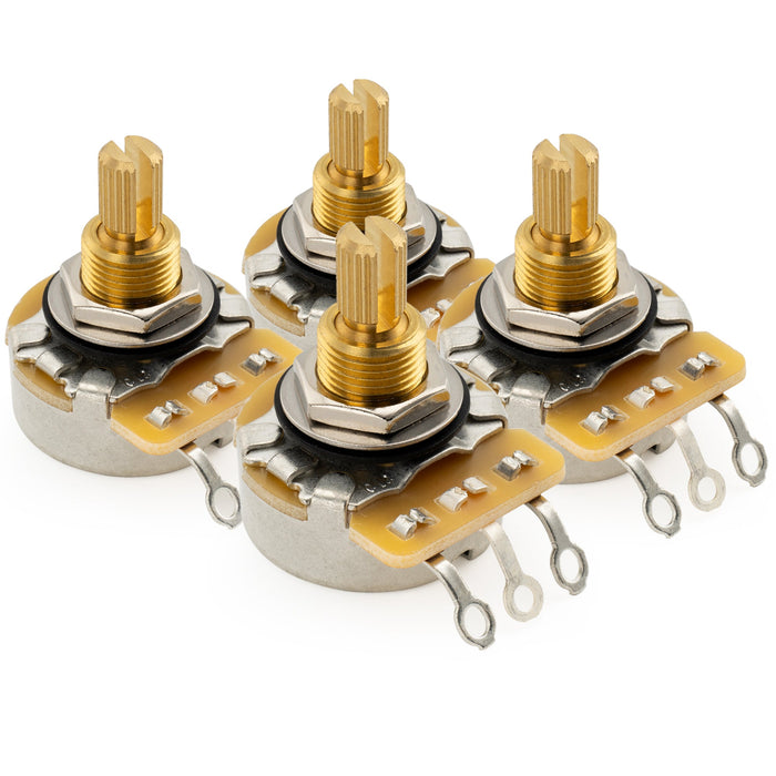 cts 450g a500k pot brass standard split shaft 3 8 inch 10 audio taper potentiometer for electric guitar bass mx1865, 4 pcs