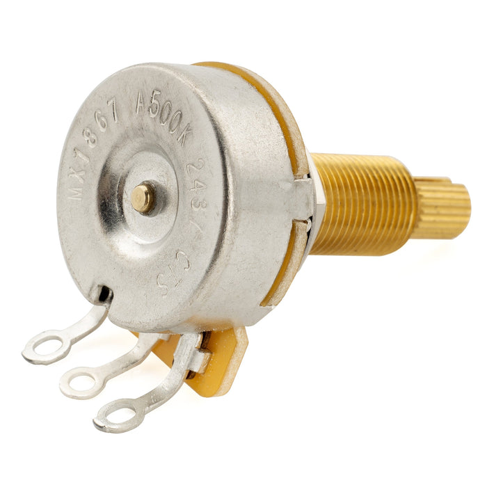 Part of cts 450g a500k pot brass long split shaft 3 4 inch 10 audio taper potentiometer for electric guitar bass mx1867