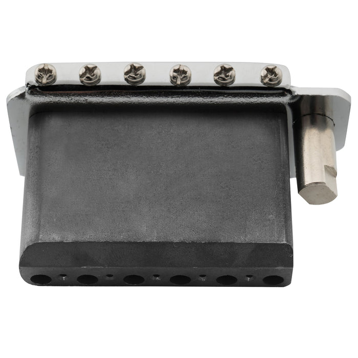 Musiclily Pro 弦ピッチ10.8mm 2点支持 トレモロユニットブリッジ ステンレススチールサドル フルスチールブロック付き 日本製Import Stratストラトエレキギター用 ブラック