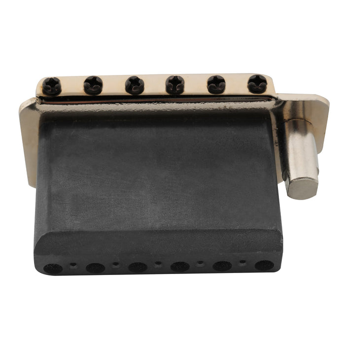 Musiclily Pro 弦ピッチ10.8mm 2点支持 トレモロユニットブリッジ ステンレススチールサドル フルスチールブロック付き 日本製Import Stratストラトエレキギター用 ブラック