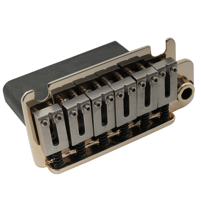 Musiclily Pro 弦ピッチ10.8mm 2点支持 トレモロユニットブリッジ ステンレススチールサドル フルスチールブロック付き 日本製Import Stratストラトエレキギター用 ブラック